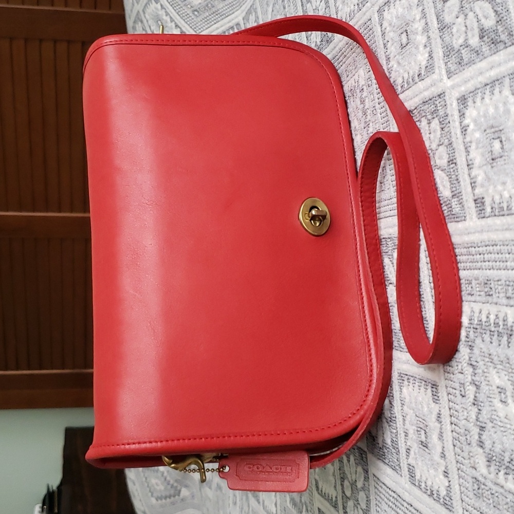 Vintage Coach Convertible Clutch Red 9635 Made in New York City
